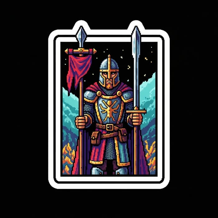 Elden Ring Pixel Art Sticker | Bold, Vibrant Design