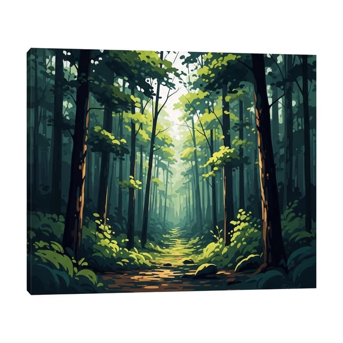 Tranquil Forest Abstraction: Shades of Green and Wildlife Tranquil Forest Abstraction: Shades of Green and Wildlife