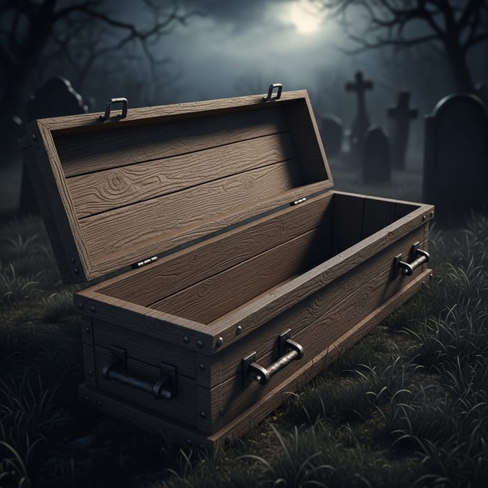 Eerie Coffin Scene: No Pockets in the Dark