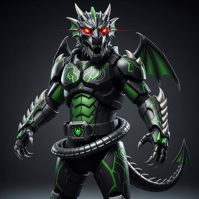 Futuristic Kamen Rider Dragon Power Suit | High-Tech Gear