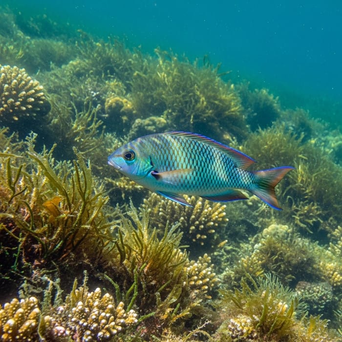 Colorful Tropical Fish Swimming Underwater Colorful Tropical Fish Swimming Underwater