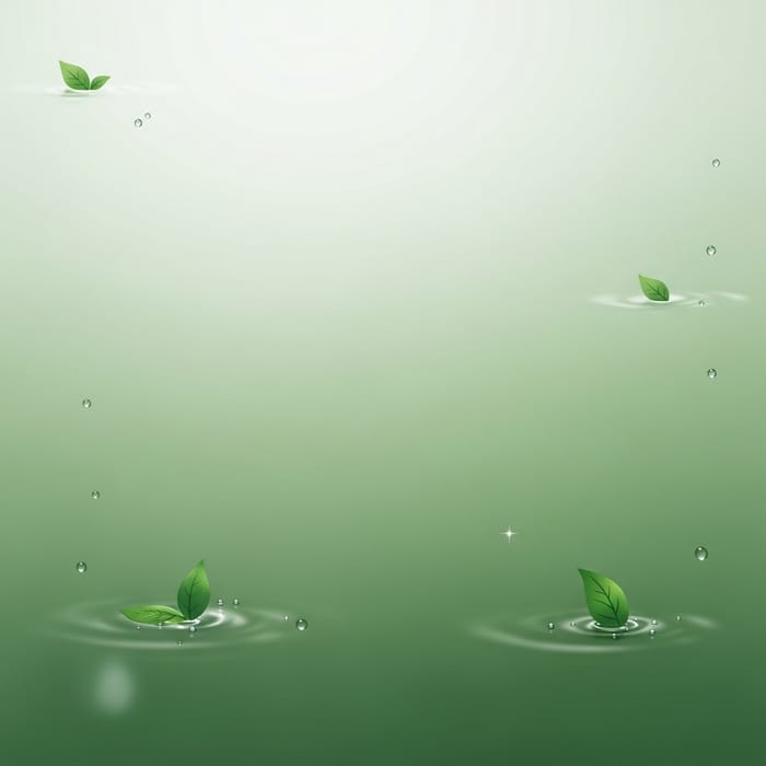 Green Natural Products Presentation Background with Subtle Leaf details