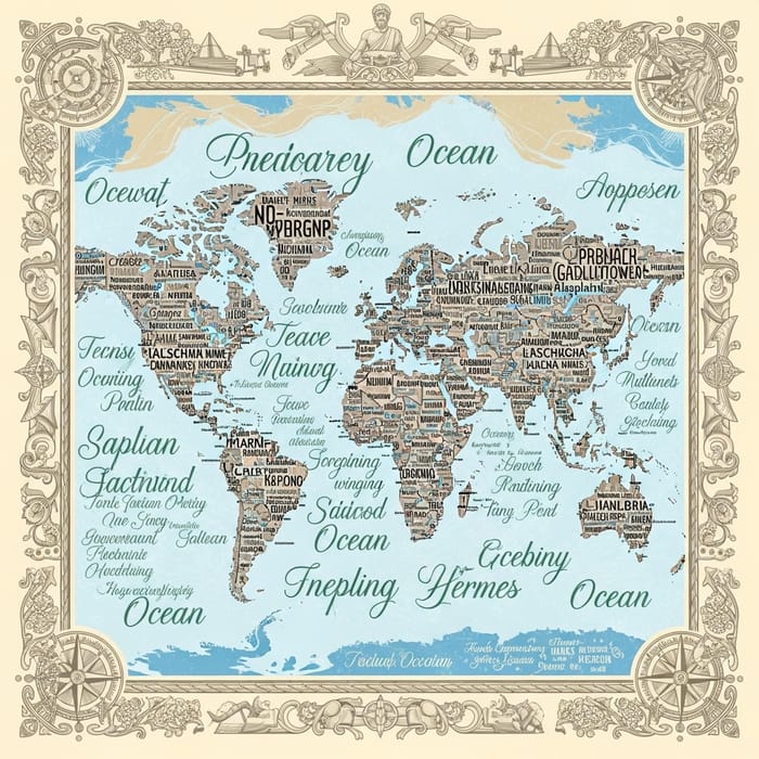 Intricately Designed World Map Intricately Designed World Map