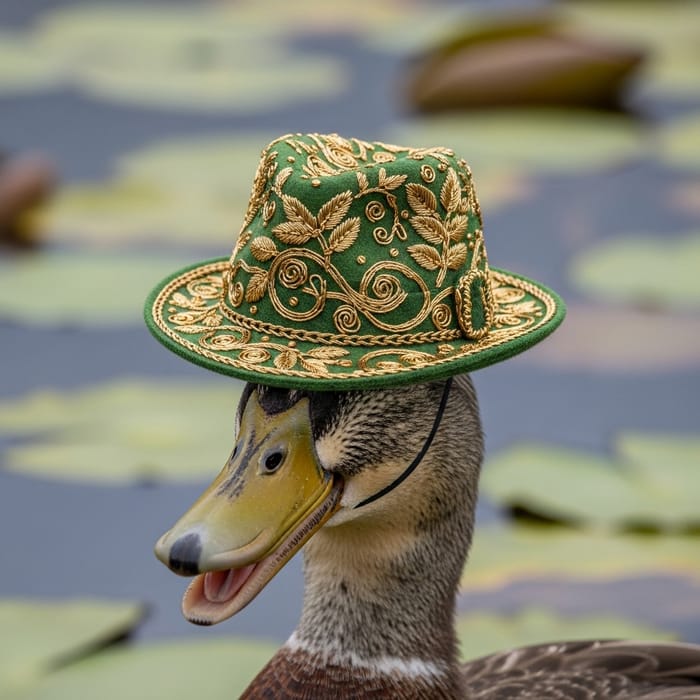 Duck in Hat Detailed Logo Design for Your Brand Duck in Hat Detailed Logo Design for Your Brand