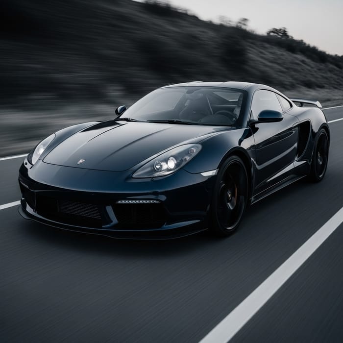 Captivating Midnight Blue Sports Car Photography | Dynamic Style