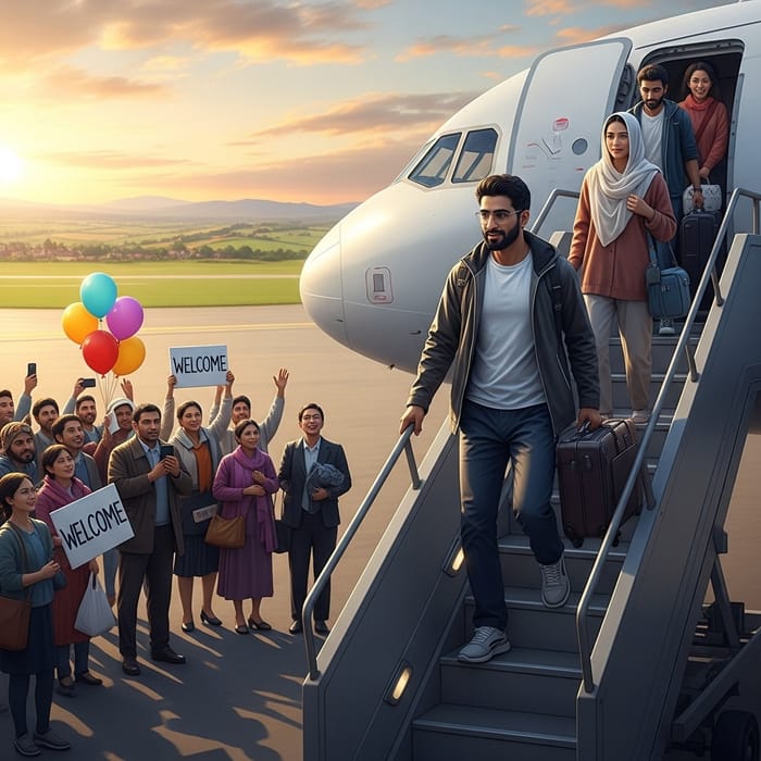 Heartwarming Repatriation Scene: A Joyful Return Home Heartwarming Repatriation Scene: A Joyful Return Home