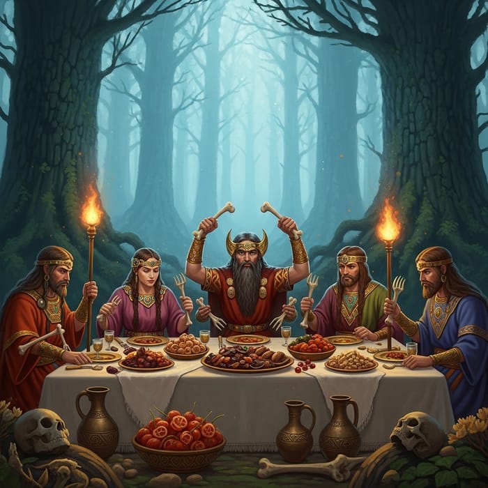 Ancient Slavic Gods Feast on Human Bones