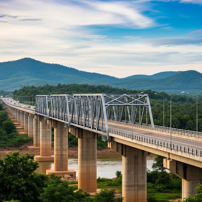 Friendship Bridge: Thailand-Laos Unity Symbol Friendship Bridge: Thailand-Laos Unity Symbol