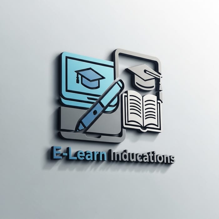 Innovative 3D Online Education Logo Design