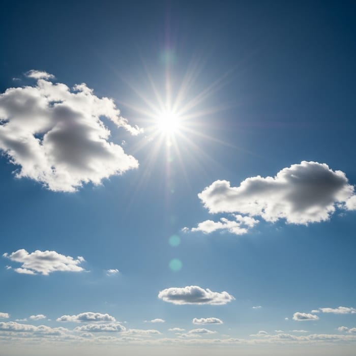 Breathtaking Day Sky and Fluffy Clouds