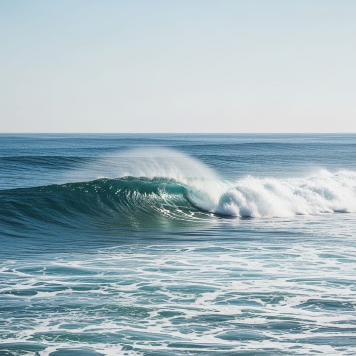 Minimalist Ocean Waves: Serene Beauty
