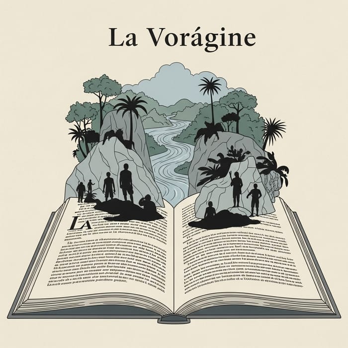 Simple Illustrations for 'La Vorágine' Simple Illustrations for 'La Vorágine'