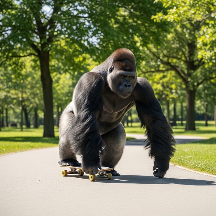 Skateboarding Gorilla: A Park Adventure Skateboarding Gorilla: A Park Adventure