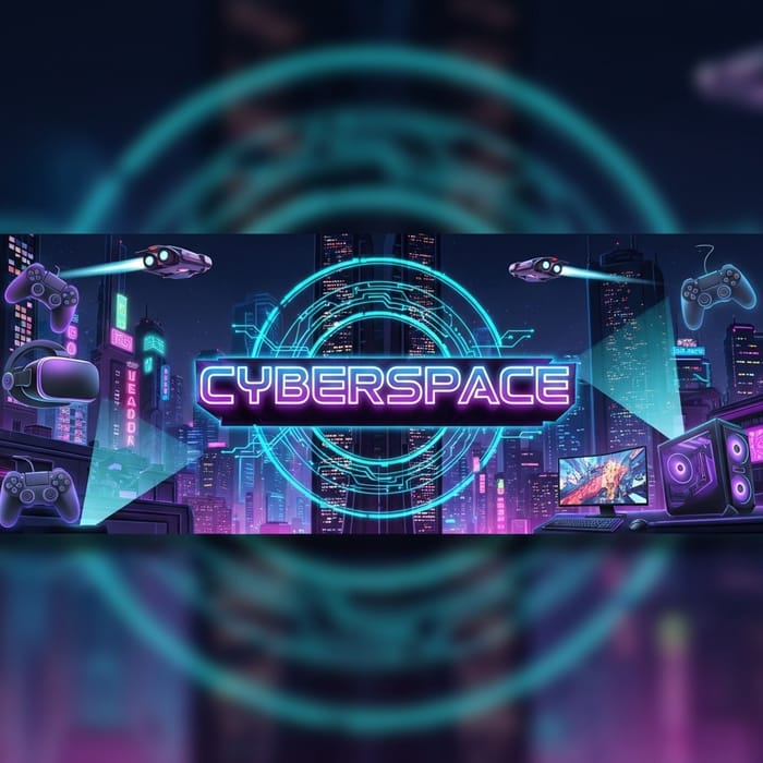CyberSpace Gaming Club - Neon Cyberpunk Aesthetic CyberSpace Gaming Club - Neon Cyberpunk Aesthetic