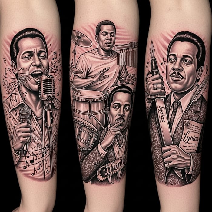 Influential Salsa Musicians Tattoo Design Influential Salsa Musicians Tattoo Design