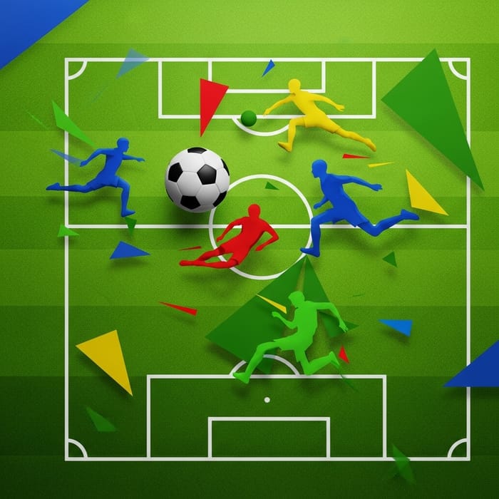 Abstract Soccer Art: A Surreal Geometric Playground Abstract Soccer Art: A Surreal Geometric Playground