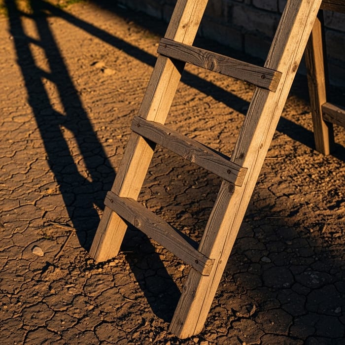 Wooden Ladder Shadow | Home Decor Ideas