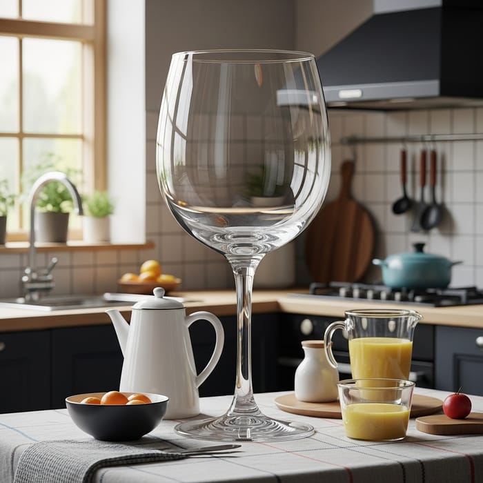 Largest Glass on Tablecloth | Size Comparison