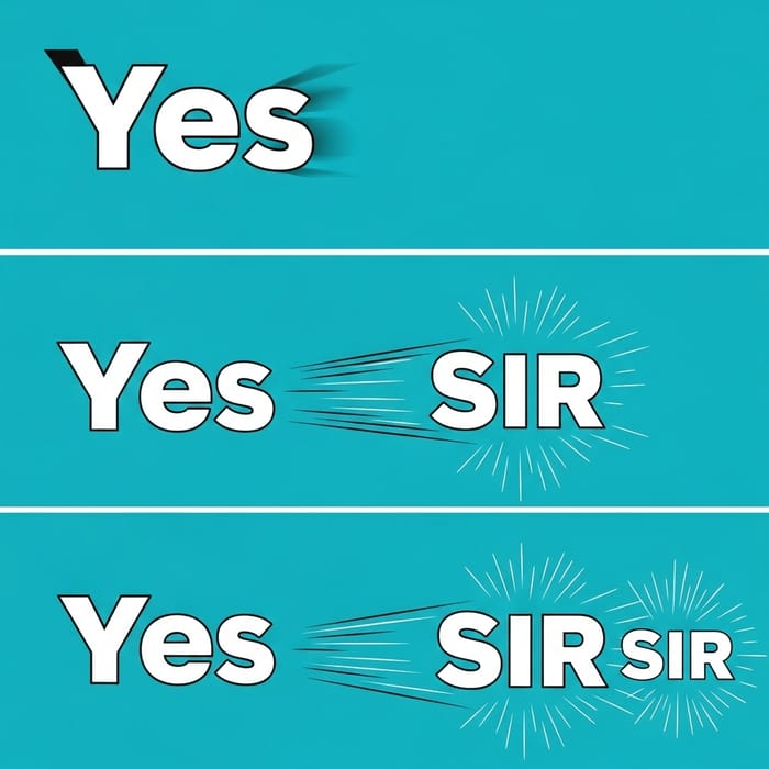 Create a Visually Stunning 'Yes Sir' Gif