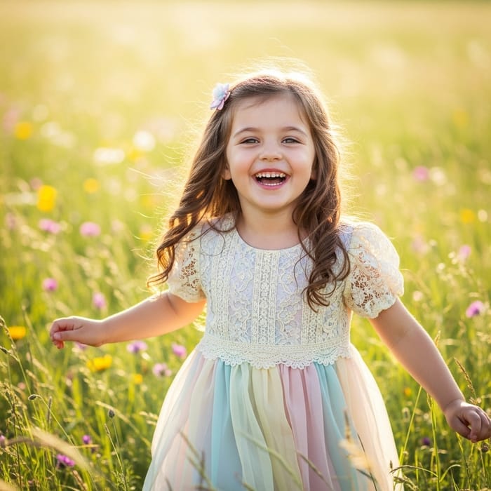 Beautiful Girl in Sunlit Meadow | Natural Beauty Beautiful Girl in Sunlit Meadow | Natural Beauty