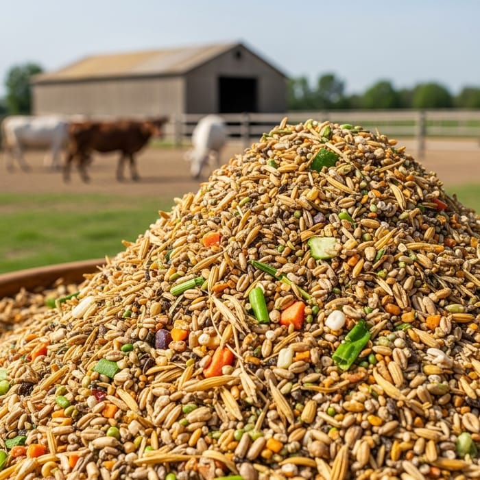 Animal Nutrition Blend with Rice Husk | Farm Feed Mix