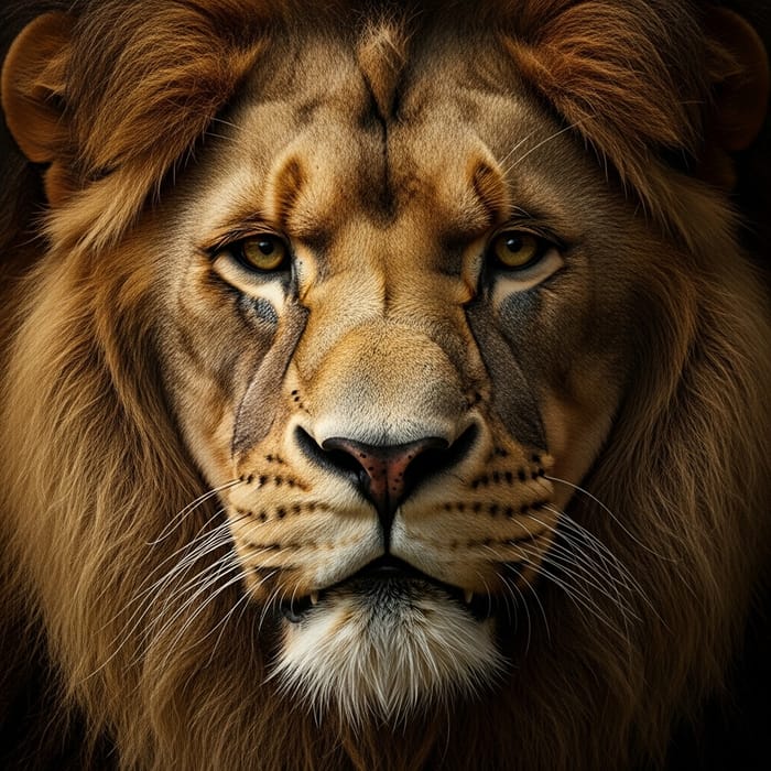 Man with a Lion's Face: Majestic Image
