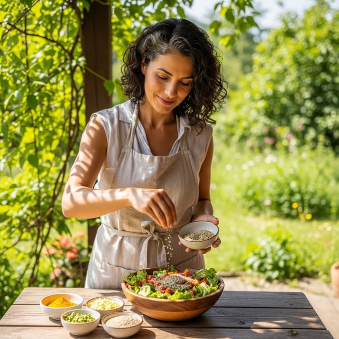 Healthy Salad Recipe with Hemp Seeds