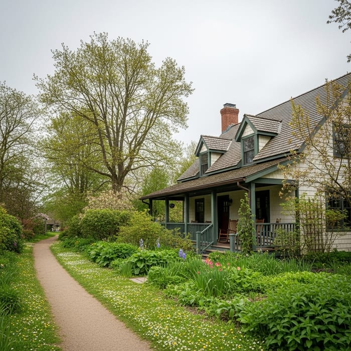 Beautiful Countryside Home with Abundant Greenery