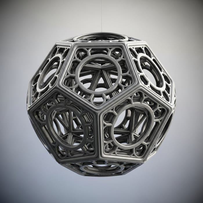 Polyhedron Drawing Example - Intricate Geometric Shape Polyhedron Drawing Example - Intricate Geometric Shape