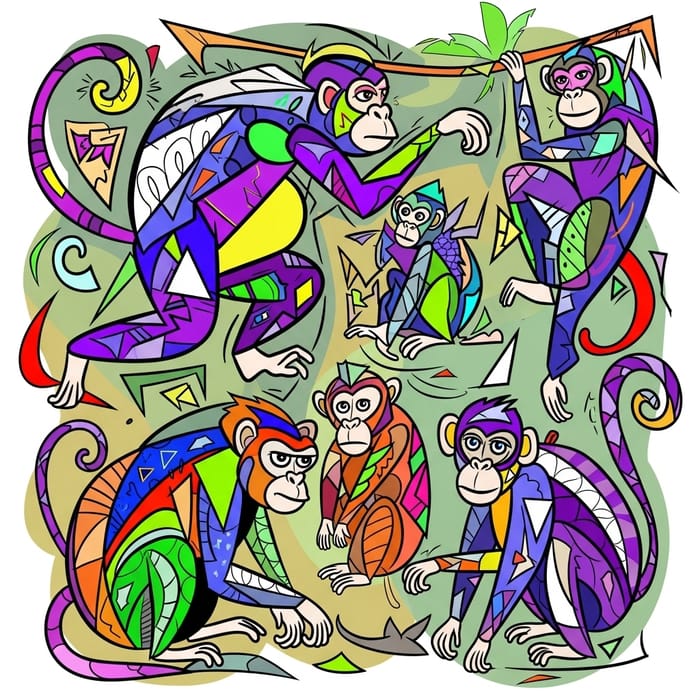 Monkeys with Abstract and Exaggerated Traits Monkeys with Abstract and Exaggerated Traits