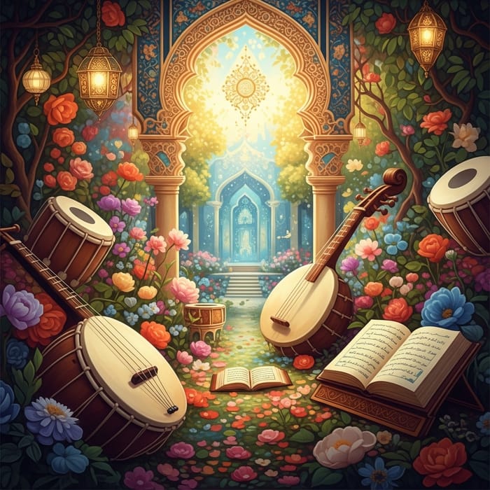 Islamic Garden: Vibrant Nature, Music, and Literature Celebration