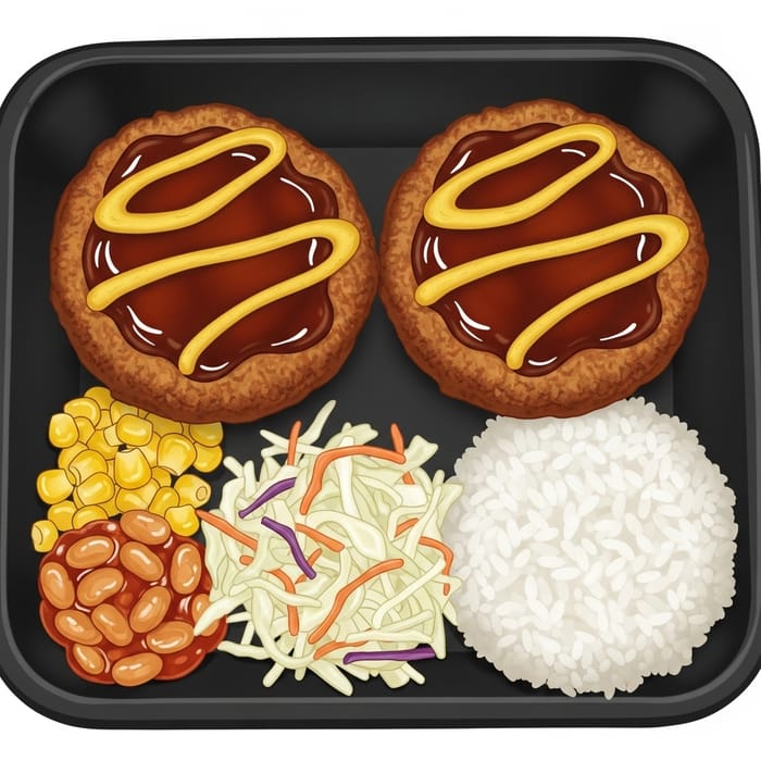 Hand-Drawn Cartoonish Presentation of Burger Patties Hand-Drawn Cartoonish Presentation of Burger Patties