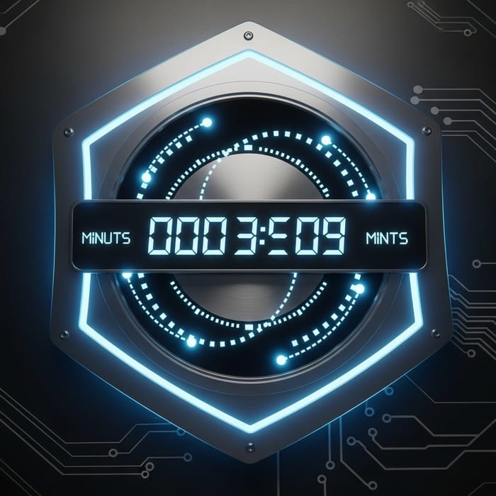 Futuristic Clock Face From The Future