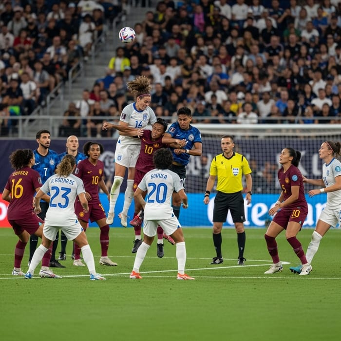 Exciting Soccer Match: Diverse Teams Face-Off in a 4:5 Ratio
