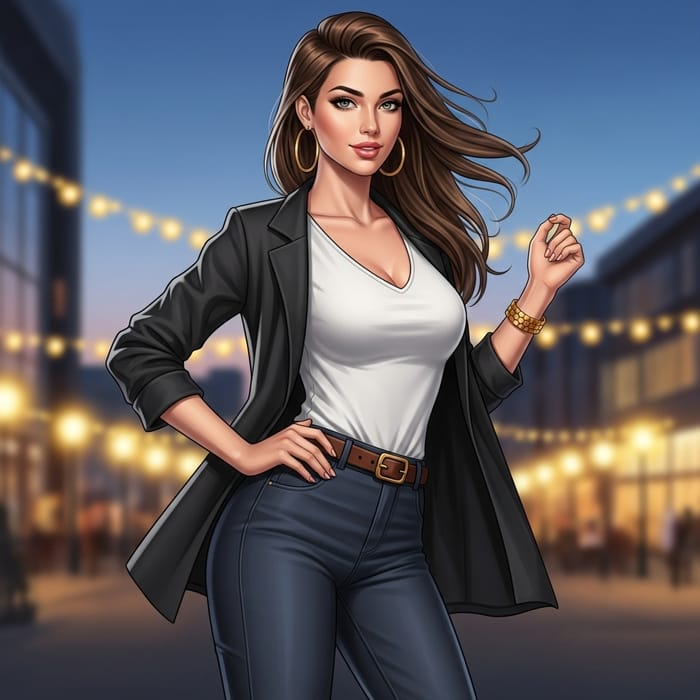Stylish and Confident Woman Embracing Fashion Elegance