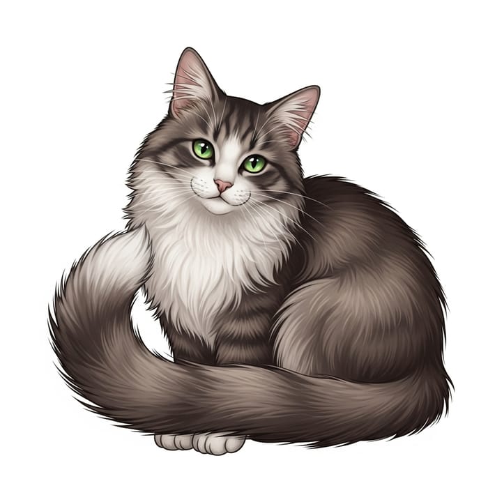 Charming Cat with Mesmerizing Green Eyes Charming Cat with Mesmerizing Green Eyes