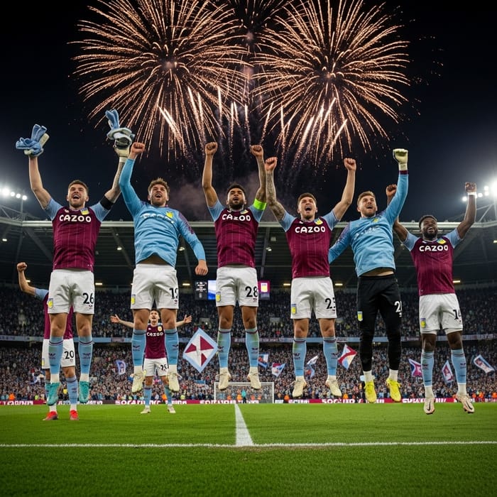 Aston Villa Premier League Victory | Multicultural Celebration Scene Aston Villa Premier League Victory | Multicultural Celebration Scene