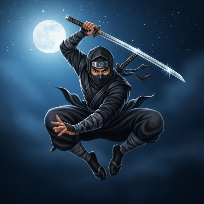 Skilled South Asian Ninja in Action | Midnight Leap