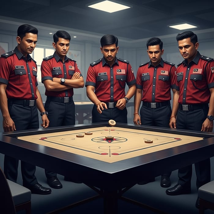 Intense Men's Customs Carrom Tournament in CYMK+ 8K Intense Men's Customs Carrom Tournament in CYMK+ 8K