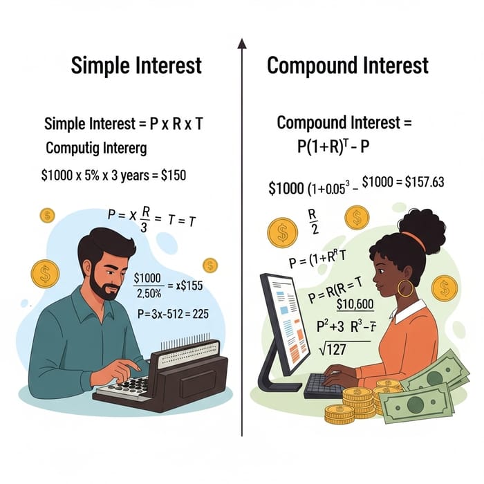 Understanding Simple and Compound Interest: Illustrated Comparison Understanding Simple and Compound Interest: Illustrated Comparison