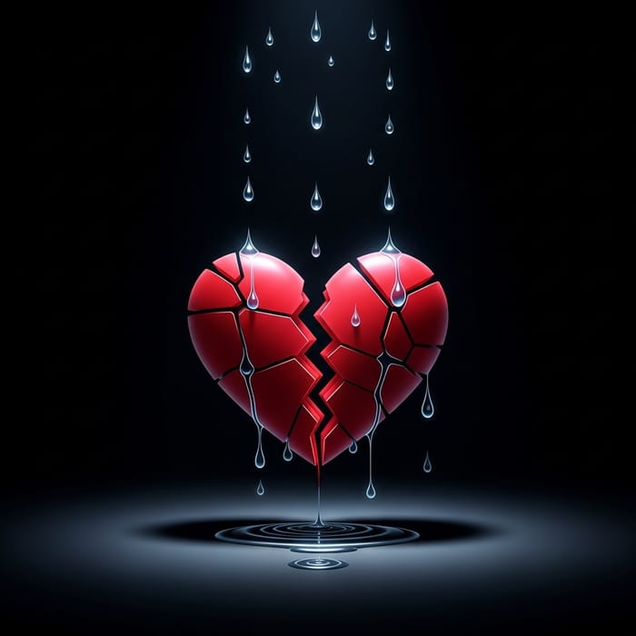 Remembered Pain - Emotional Broken Heart Illustration Remembered Pain - Emotional Broken Heart Illustration