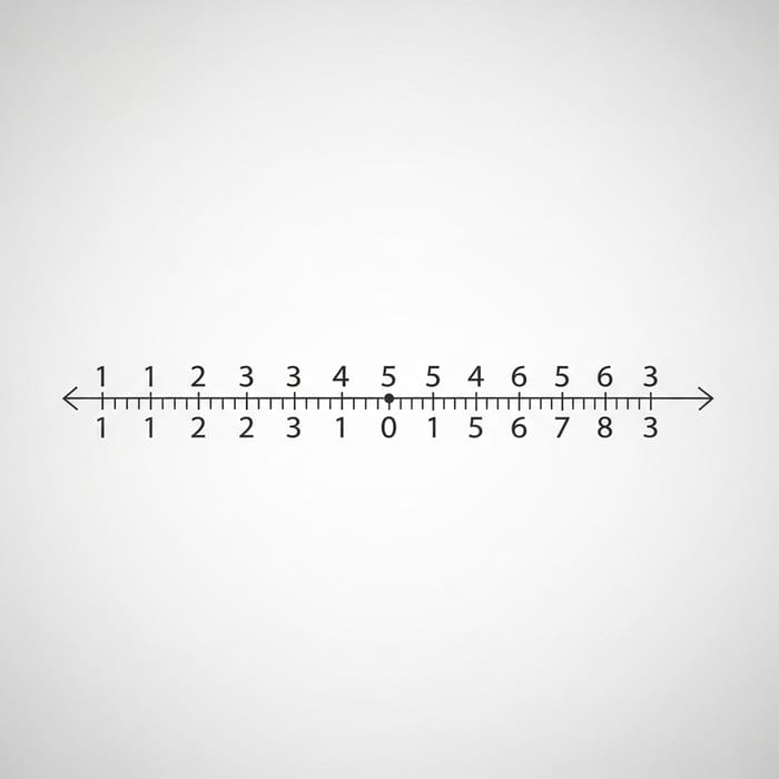 Numerical Line with Positive Numbers, Zero, and More Positive Numbers