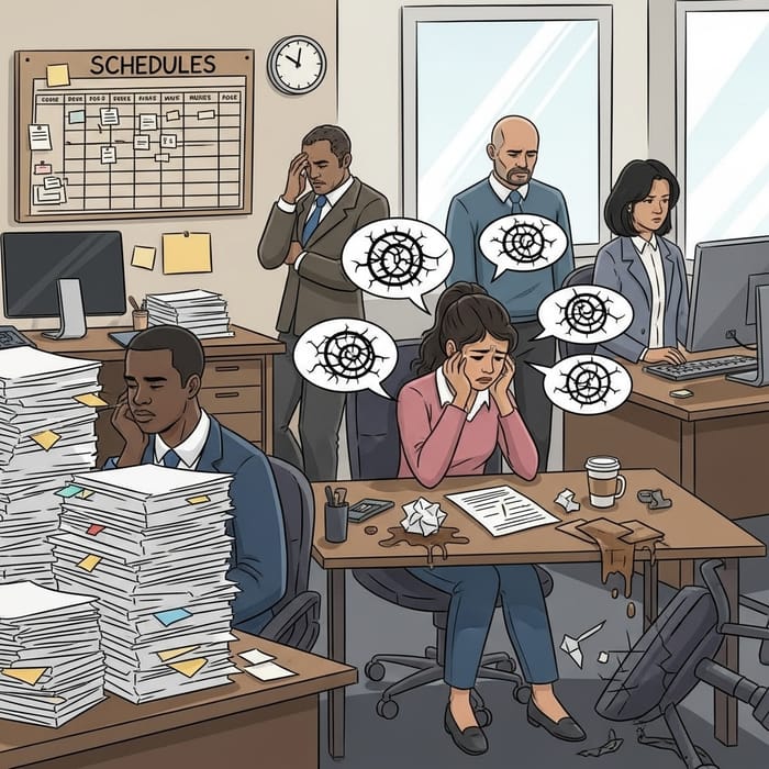 Warning Signs of a Toxic Workplace: Illustrated in Gritty, Modern Style