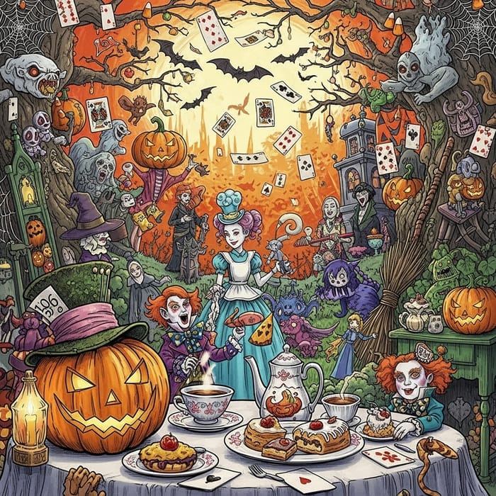 Chaotic Halloween Wonderland: Noisy Cluttered Scene in Wonderland Chaotic Halloween Wonderland: Noisy Cluttered Scene in Wonderland