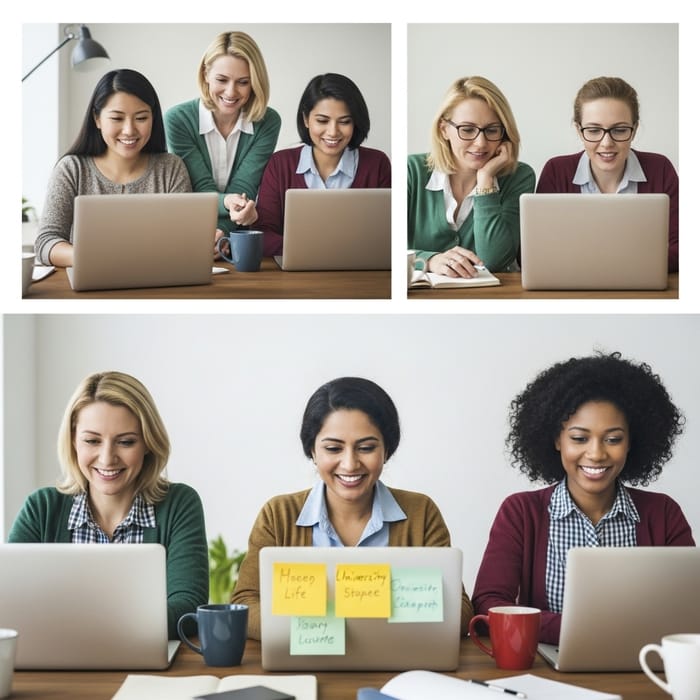 Diverse Mothers Collaborating Online for Children's University Education
