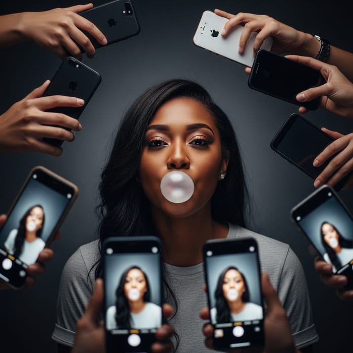 Empowered Black Woman in Social Media Spotlight Empowered Black Woman in Social Media Spotlight