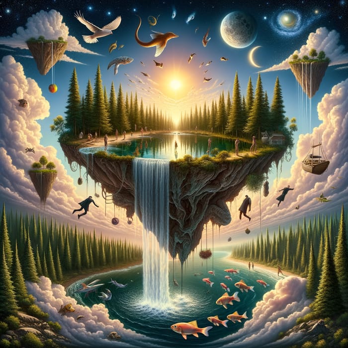 Surreal Illusion Landscape: Enchanting World of Dreams