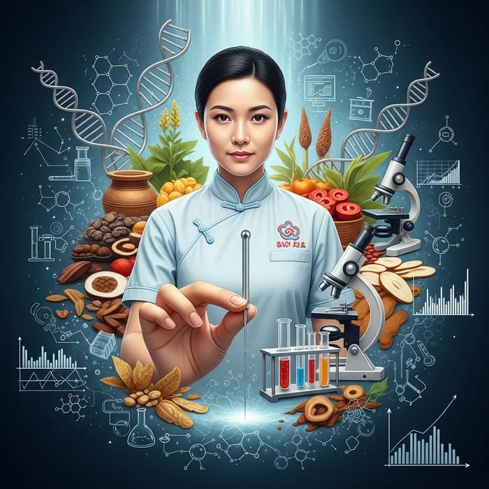 Science, Acupuncture, and Chinese Medicine Artwork