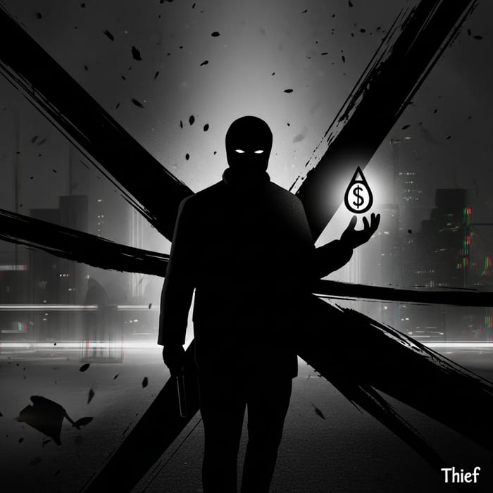 Abstract Thief Artwork: Visualizing the Veiled Identity
