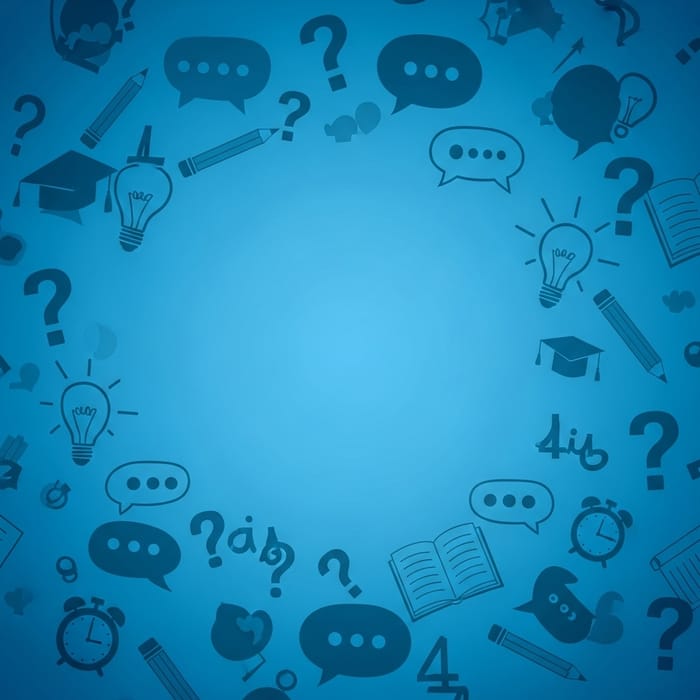 Blue Theme Quiz Symbol Background Blue Theme Quiz Symbol Background